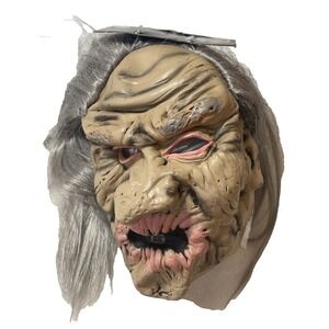 Gramp Mask Halloween Adult Costume Accessory Grumpy Old Man‎ Wrinkles NEW